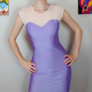 Lilac American Apparel Sexy Bodycon Dress Mesh